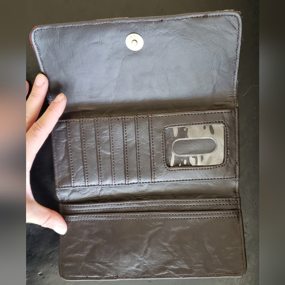 Loungefly Disney The Little Mermaid Ariel Wallet Tattoo Style Brown Leather - Picture 3 of 5